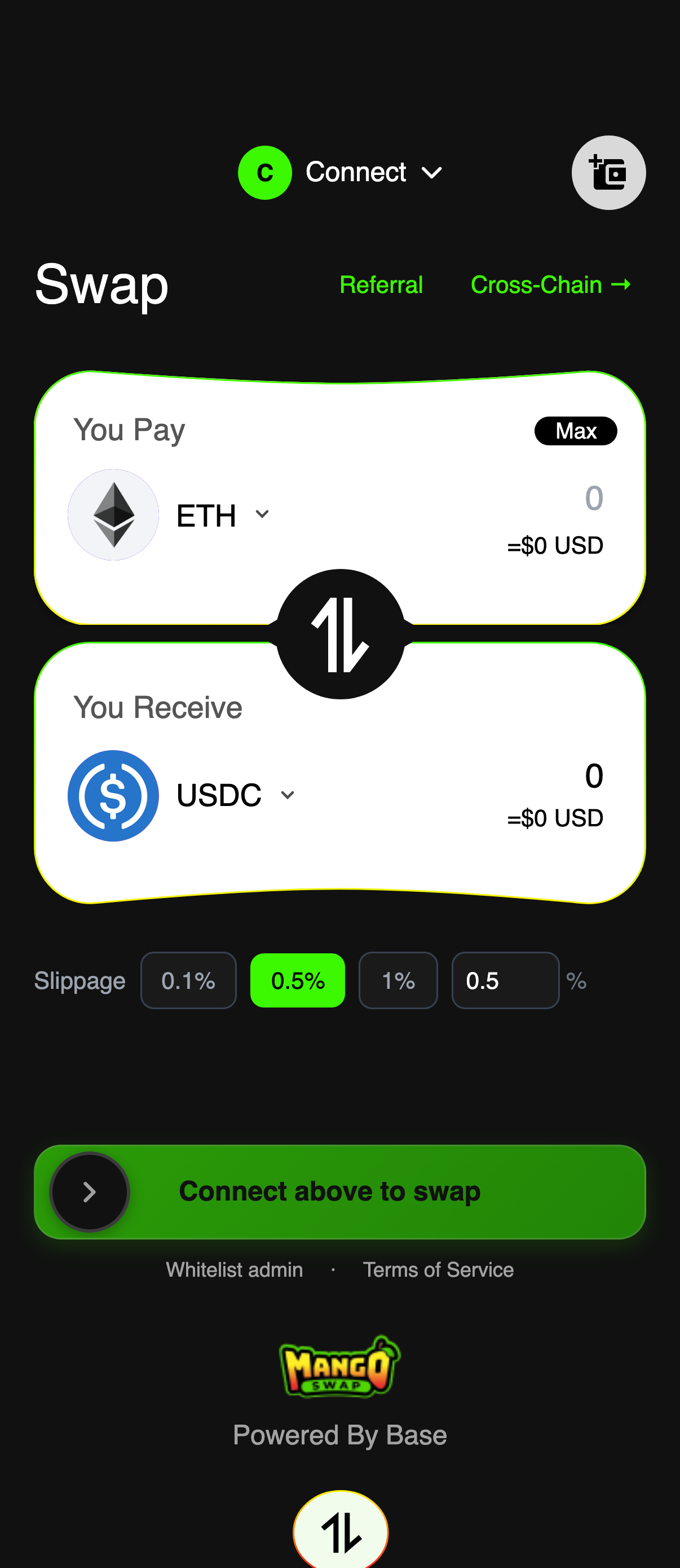 Mango Swap app screen