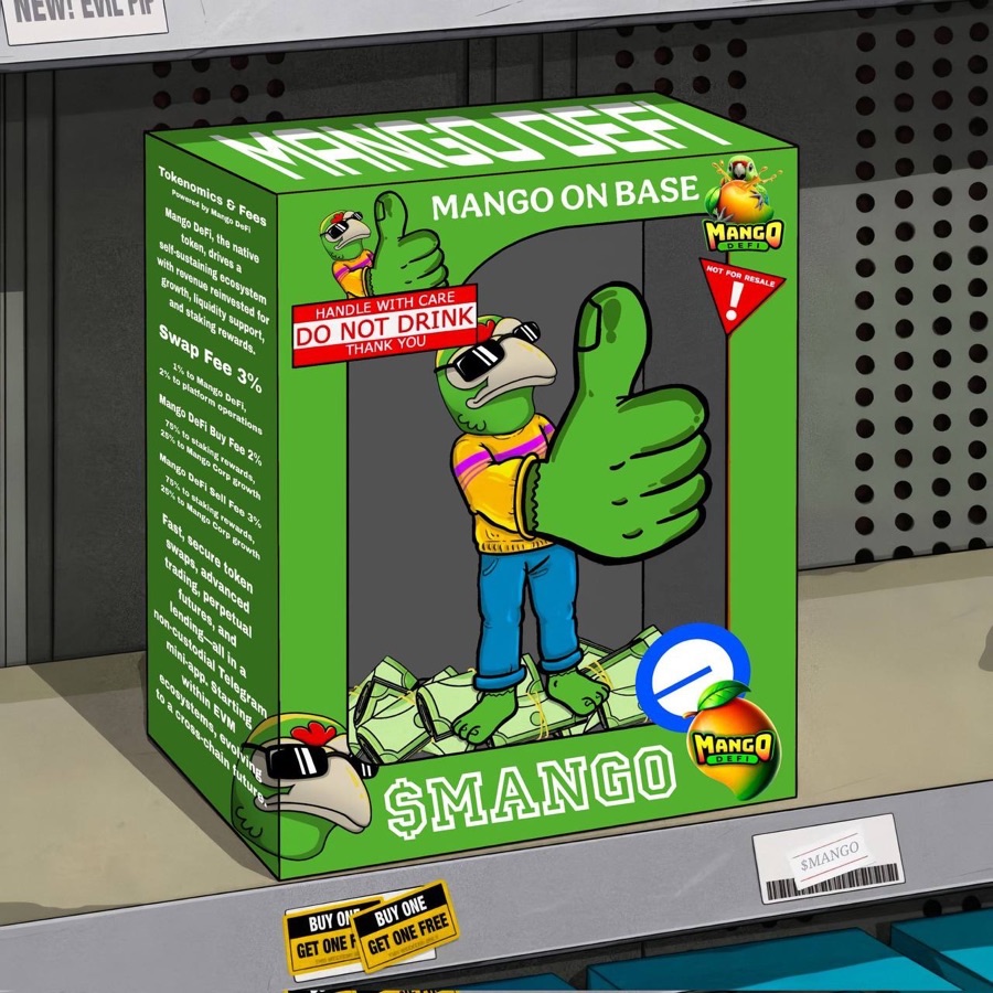$MANGO cereal-box parody